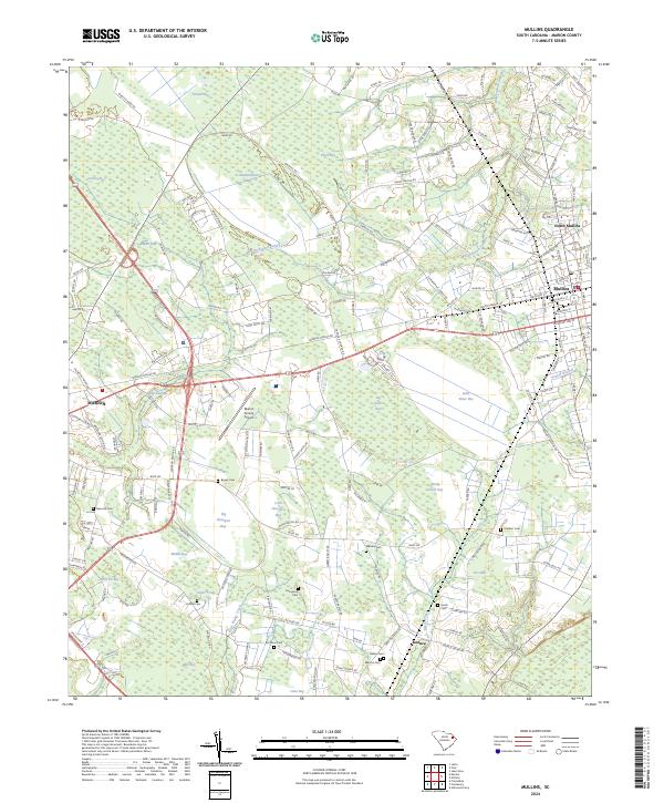 Mullins topographic map thumbnail