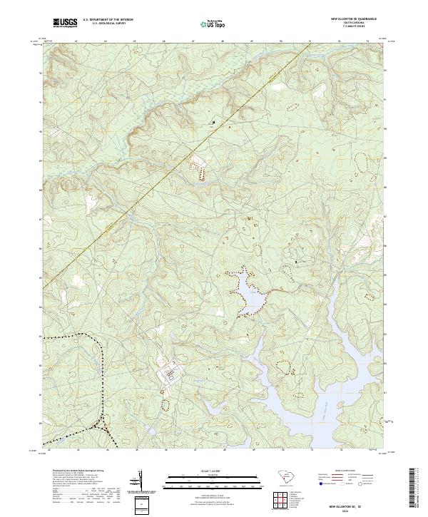 New Ellenton SE topographic map thumbnail