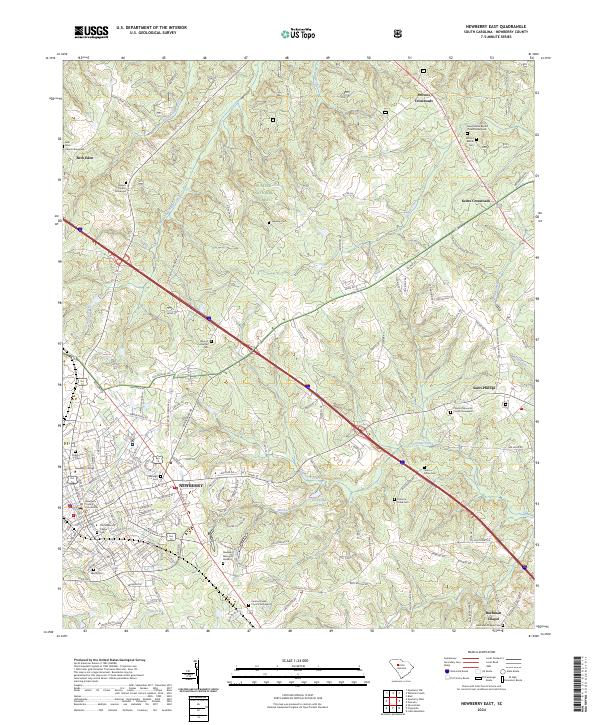 Newberry East topographic map thumbnail