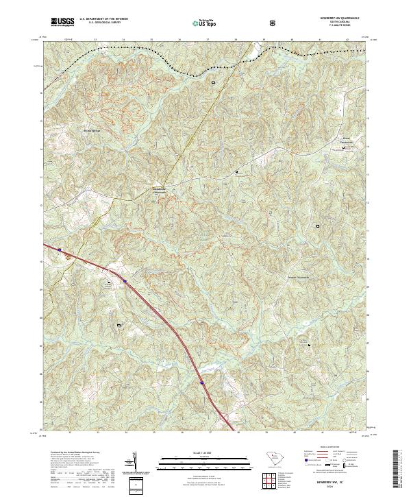 Newberry NW topographic map thumbnail