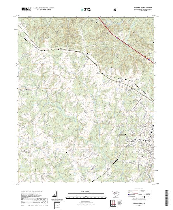 Newberry West topographic map thumbnail