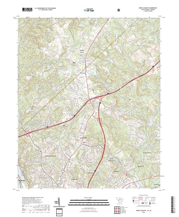 North Augusta topographic map thumbnail