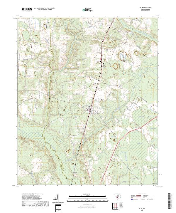 Olar topographic map thumbnail