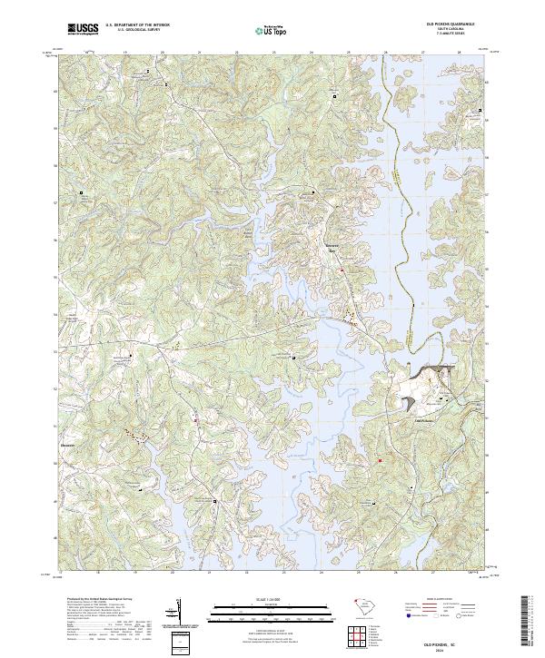 Old Pickens topographic map thumbnail