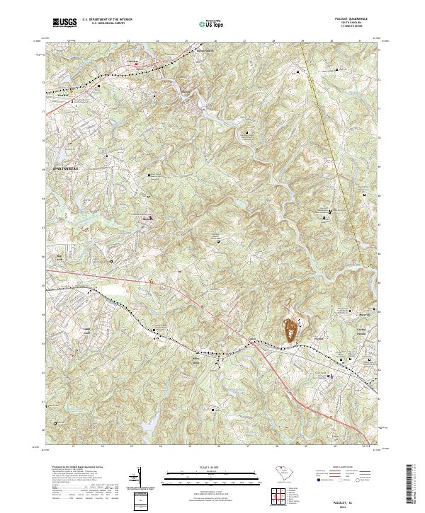 Pacolet topographic map thumbnail