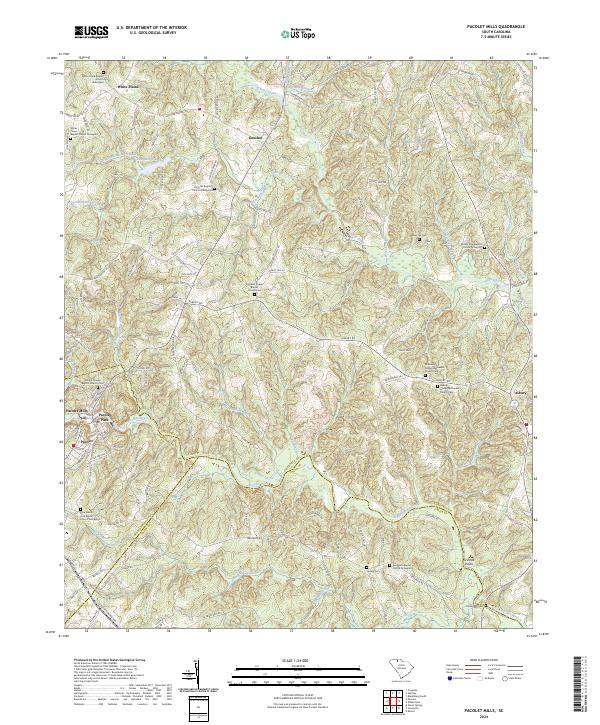 Pacolet Mills topographic map thumbnail