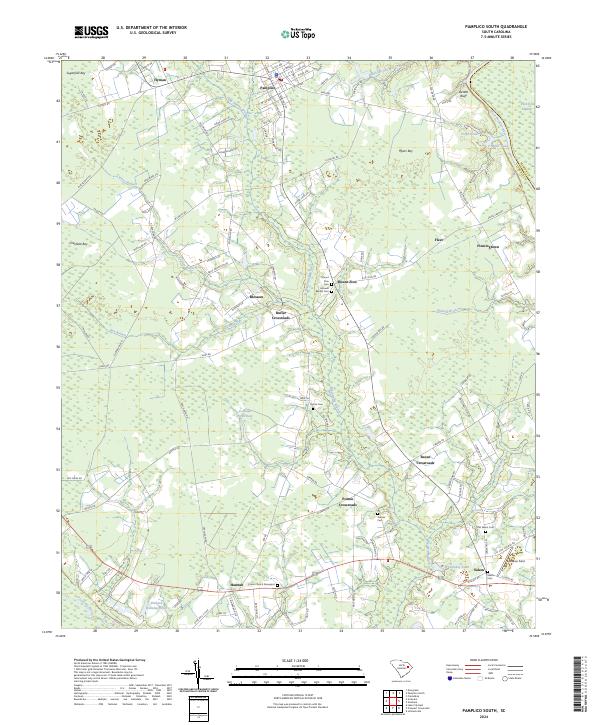 Pamplico South topographic map thumbnail
