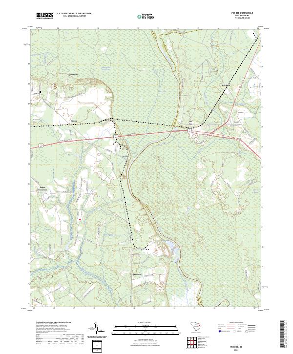 Pee Dee topographic map thumbnail
