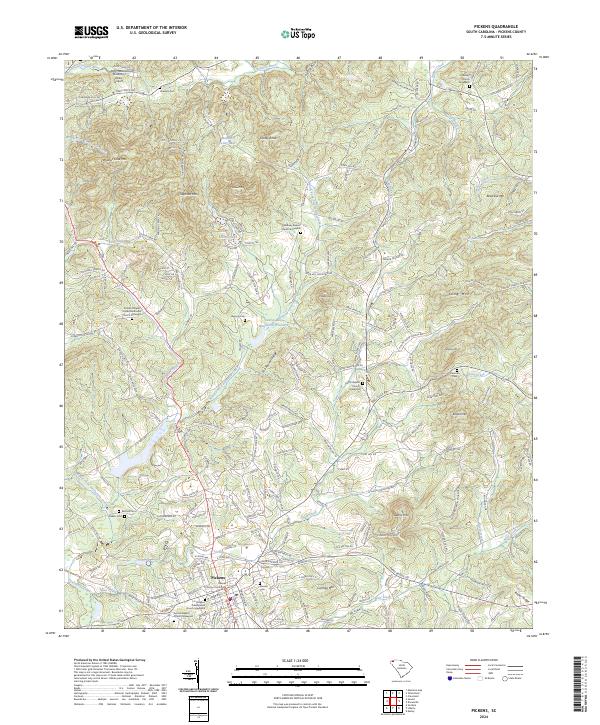 Pickens topographic map thumbnail