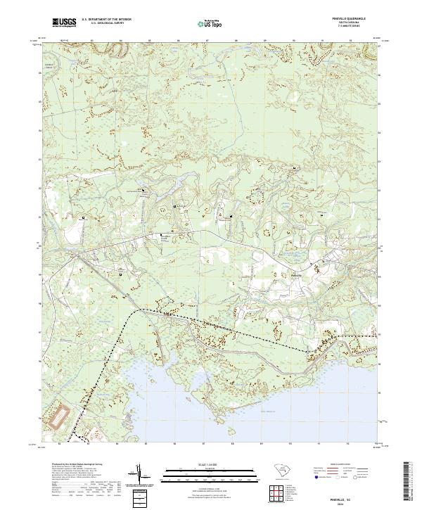 Pineville topographic map thumbnail