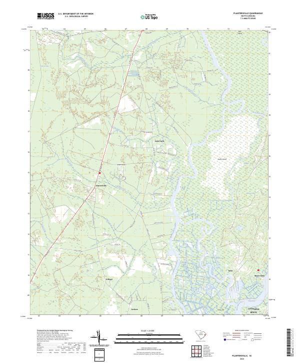Plantersville topographic map thumbnail