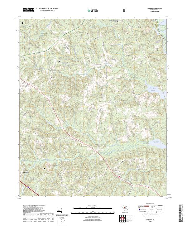 Pomaria topographic map thumbnail