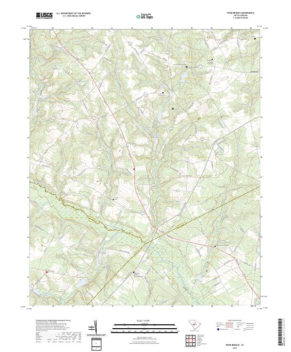 Pond Branch topographic map thumbnail