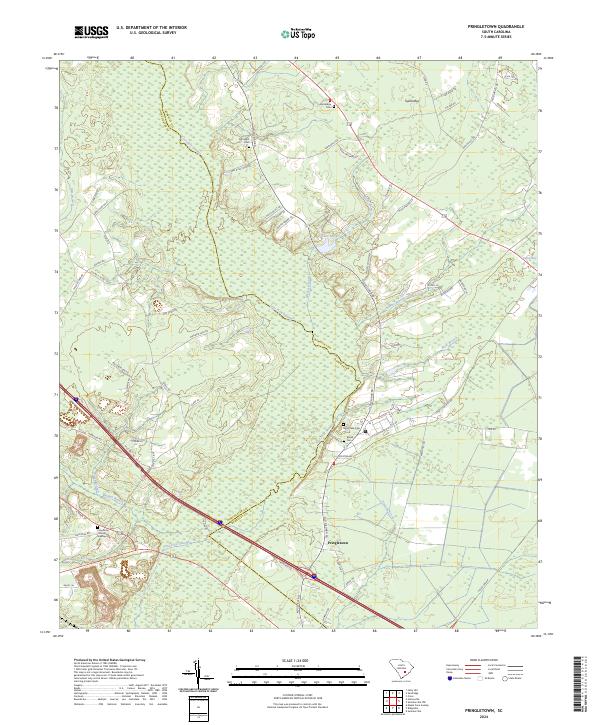 Pringletown topographic map thumbnail