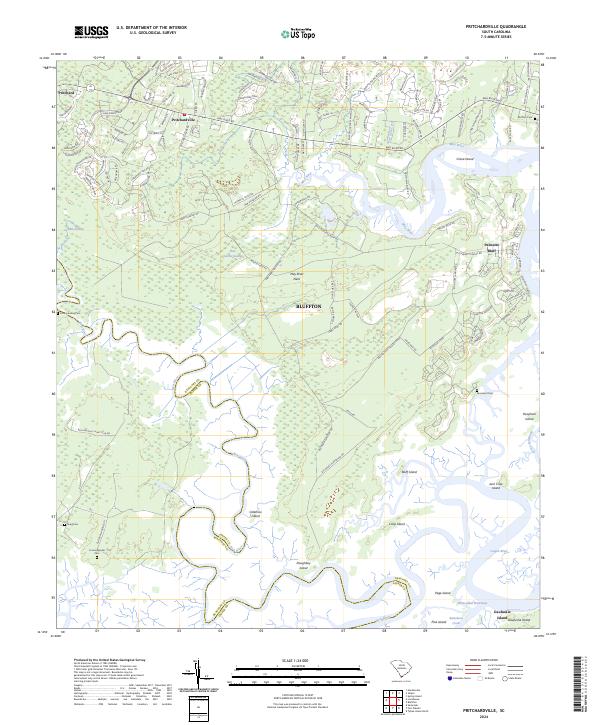 Pritchardville topographic map thumbnail