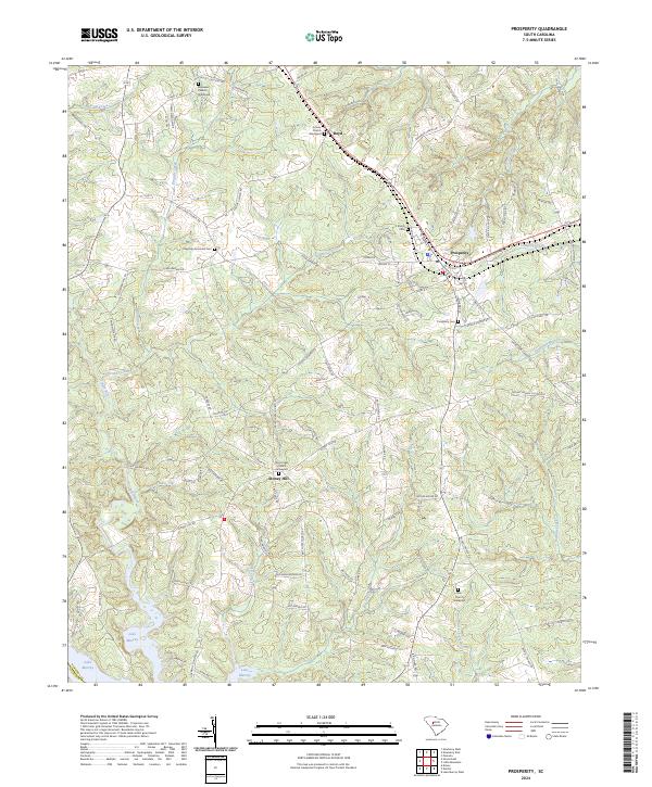 Prosperity topographic map thumbnail