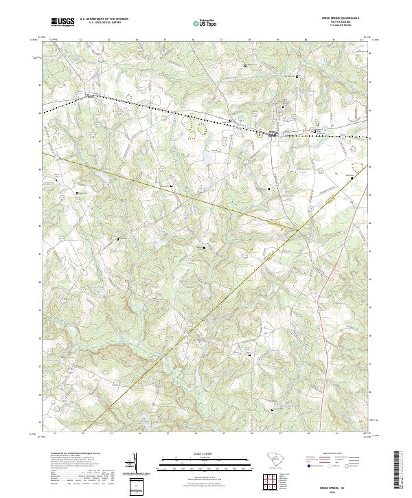 Ridge Spring topographic map thumbnail
