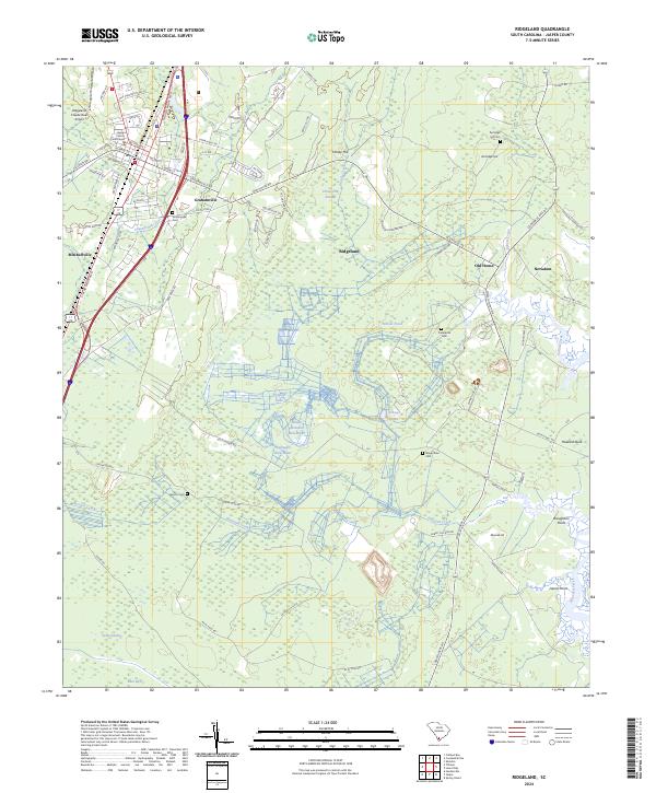 Ridgeland topographic map thumbnail