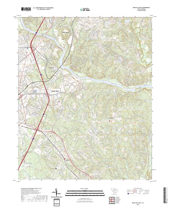 Rock Hill East topographic map thumbnail