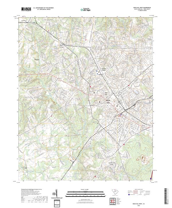 Rock Hill West topographic map thumbnail