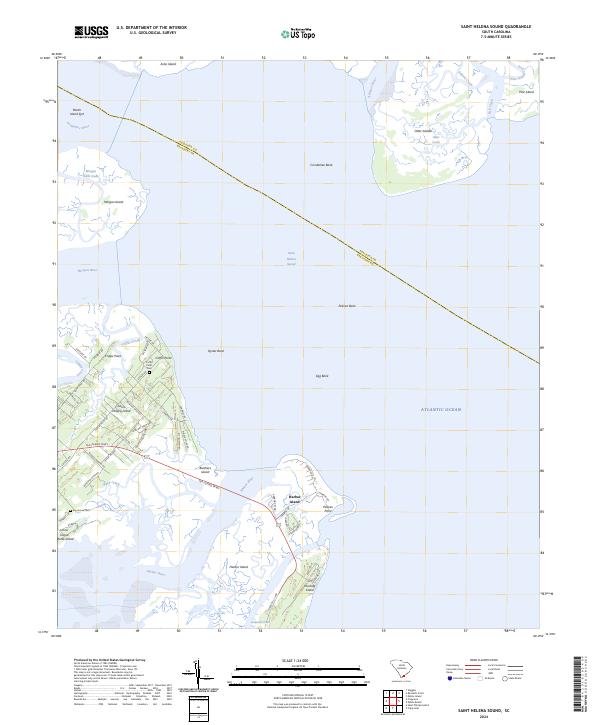 Saint Helena Sound topographic map thumbnail