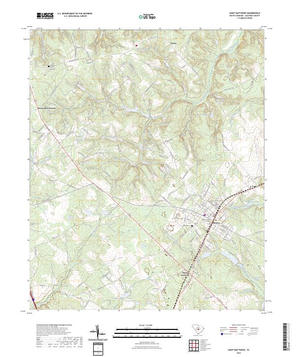 Saint Matthews topographic map thumbnail