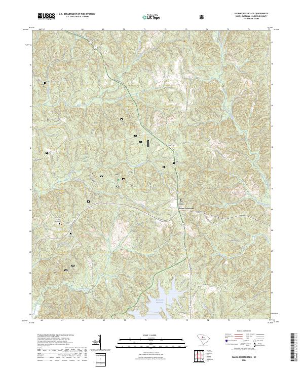 Salem Crossroads topographic map thumbnail