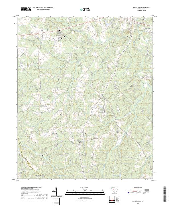 Saluda South topographic map thumbnail