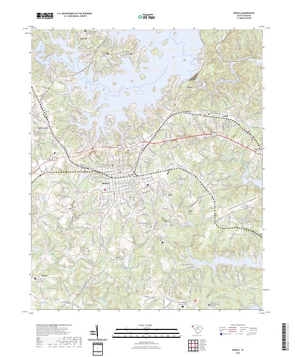 Seneca topographic map thumbnail