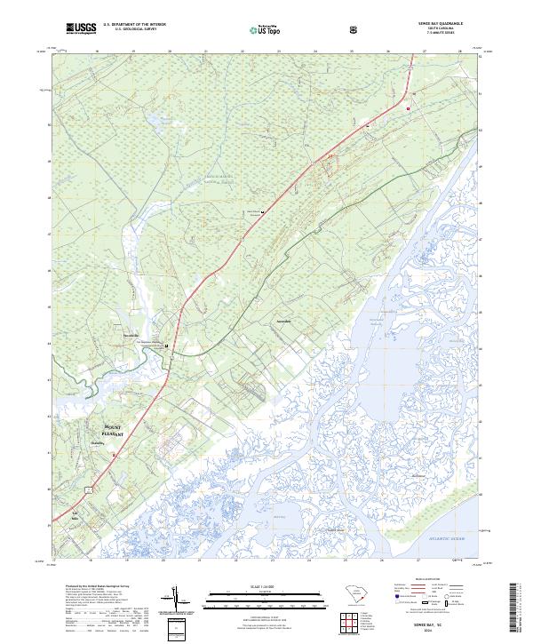 Sewee Bay topographic map thumbnail