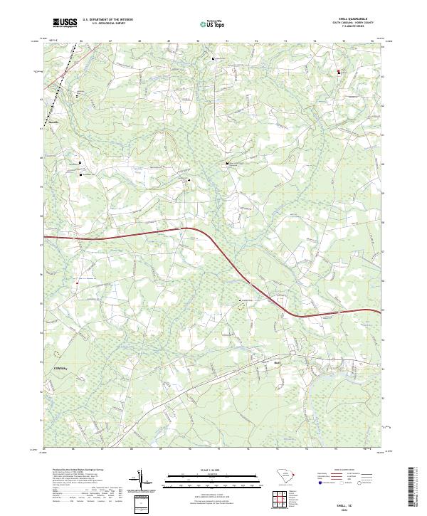 Shell topographic map thumbnail