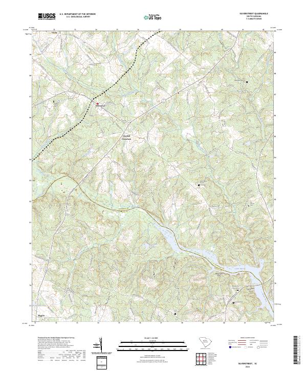 Silverstreet topographic map thumbnail