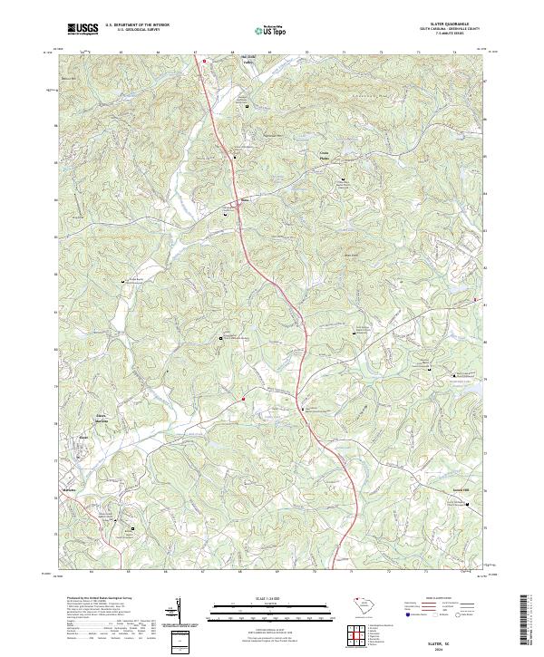 Slater topographic map thumbnail