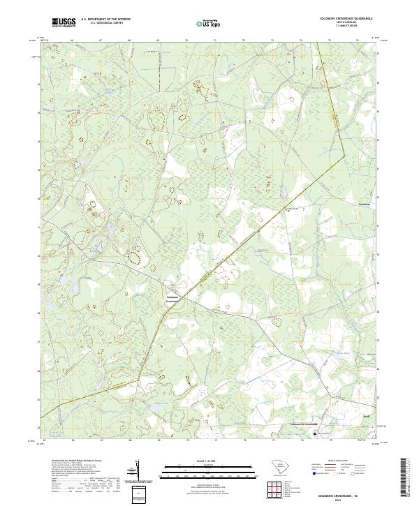 Solomons Crossroads topographic map thumbnail