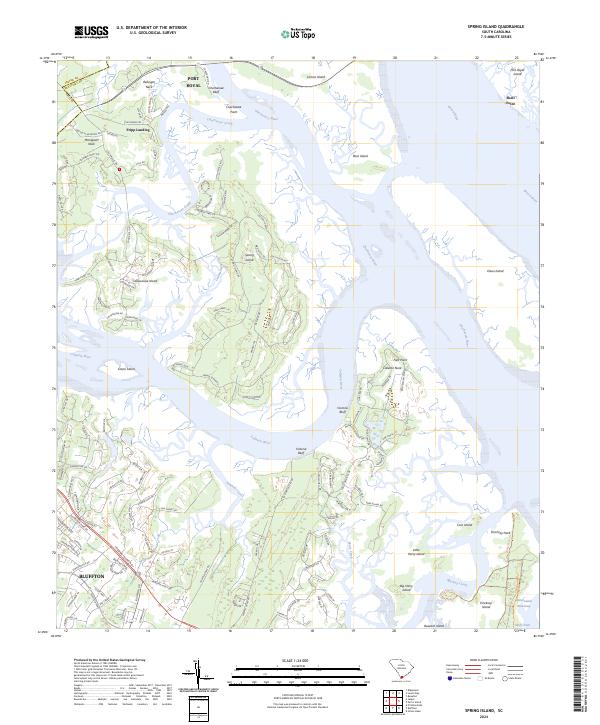Spring Island topographic map thumbnail