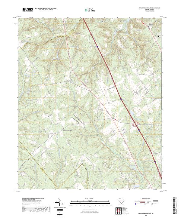 Staley Crossroads topographic map thumbnail