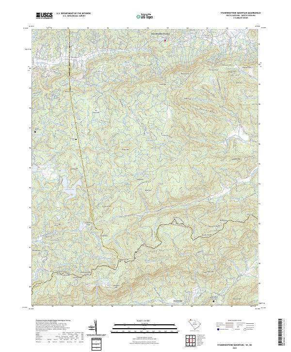 Standingstone Mountain topographic map thumbnail