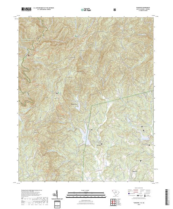 Tamassee topographic map thumbnail