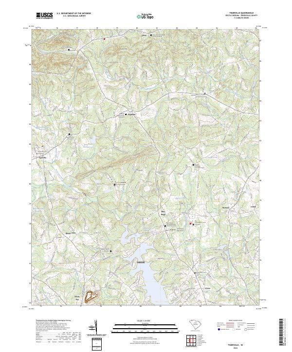 Tigerville topographic map thumbnail