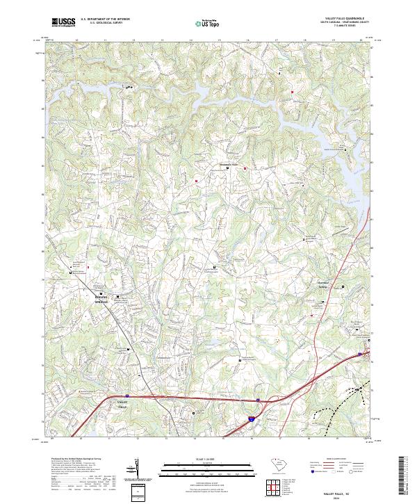 Valley Falls topographic map thumbnail