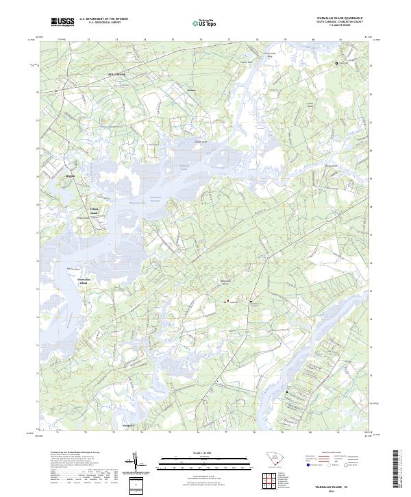 Wadmalaw Island topographic map thumbnail