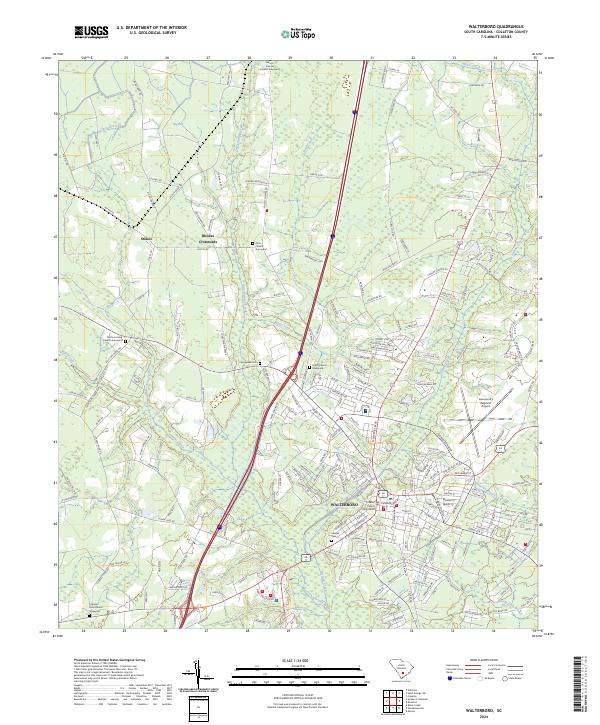 Walterboro topographic map thumbnail