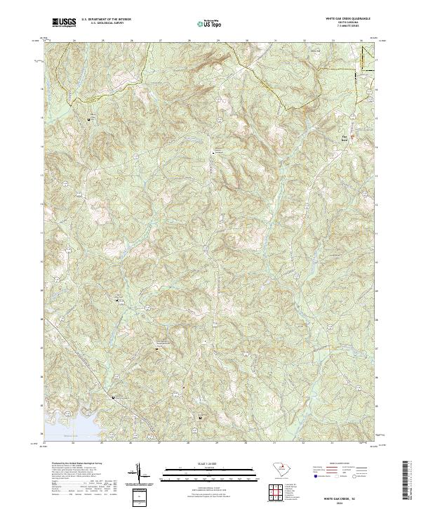 White Oak Creek topographic map thumbnail