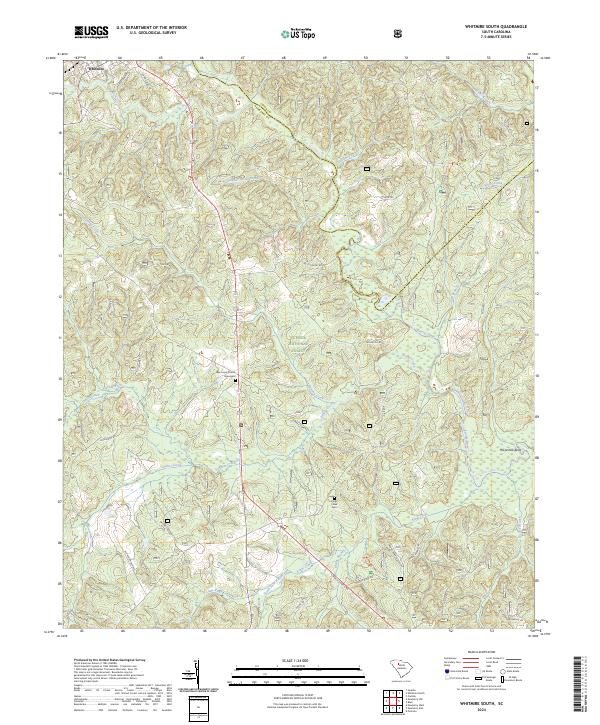 Whitmire South topographic map thumbnail