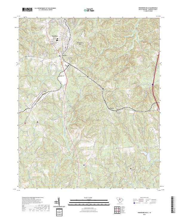 Winnsboro Mills topographic map thumbnail