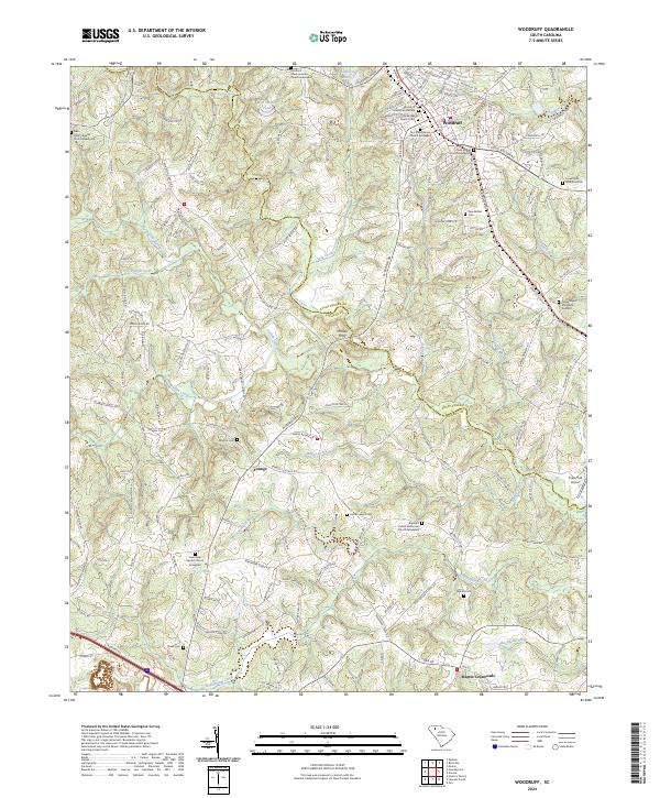 Woodruff topographic map thumbnail