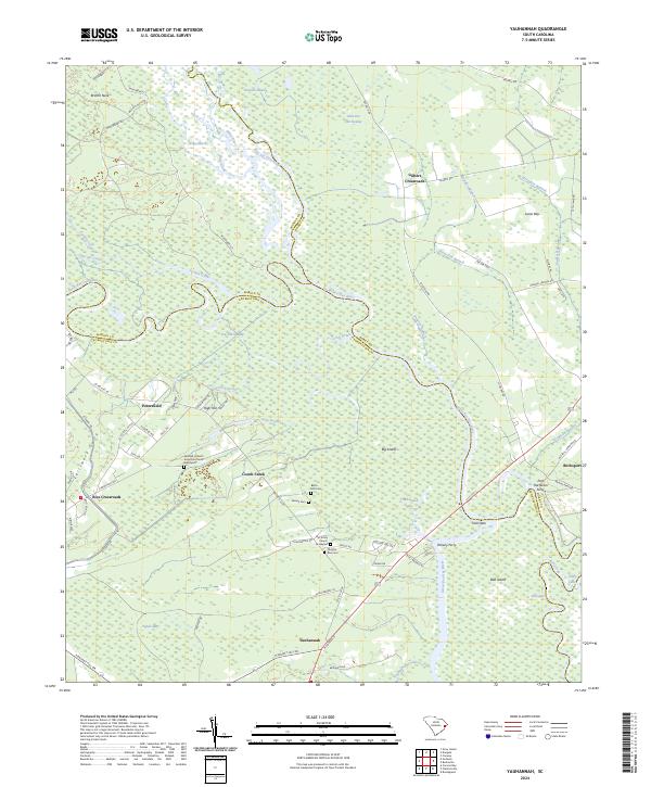 Yauhannah topographic map thumbnail