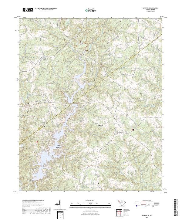 Antreville topographic map thumbnail
