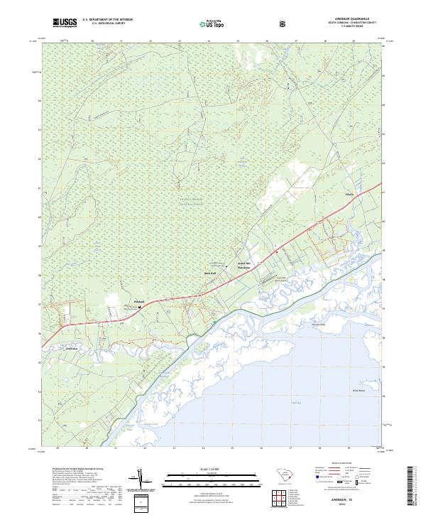 Awendaw topographic map thumbnail