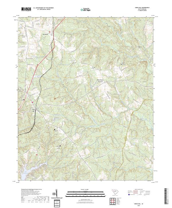 Cross Hill topographic map thumbnail